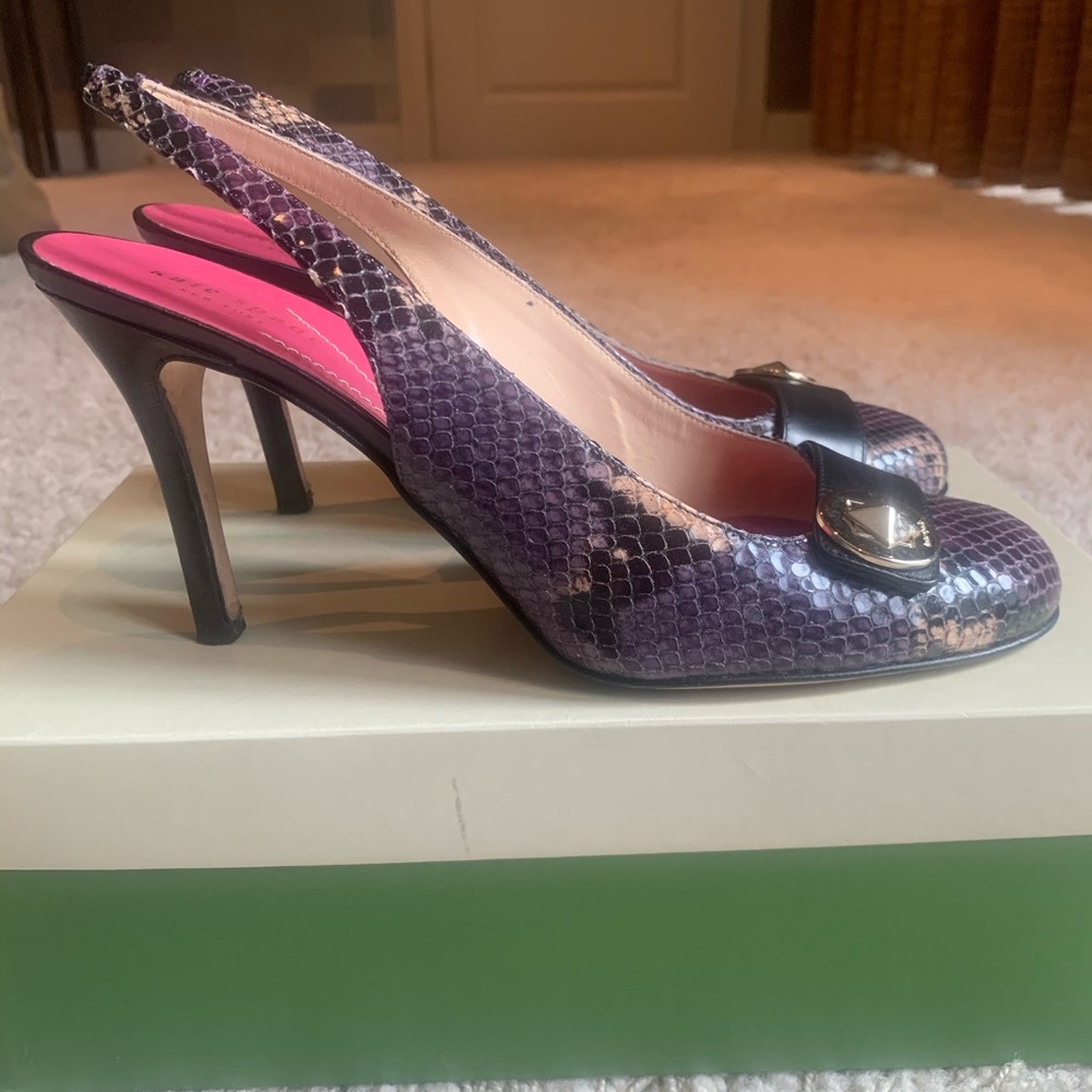 Kate Spade Kylie Python Print Heels - image 2